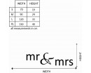 Mr & Mrs Quotes Wall Decal Love Vinyl Art Stickers